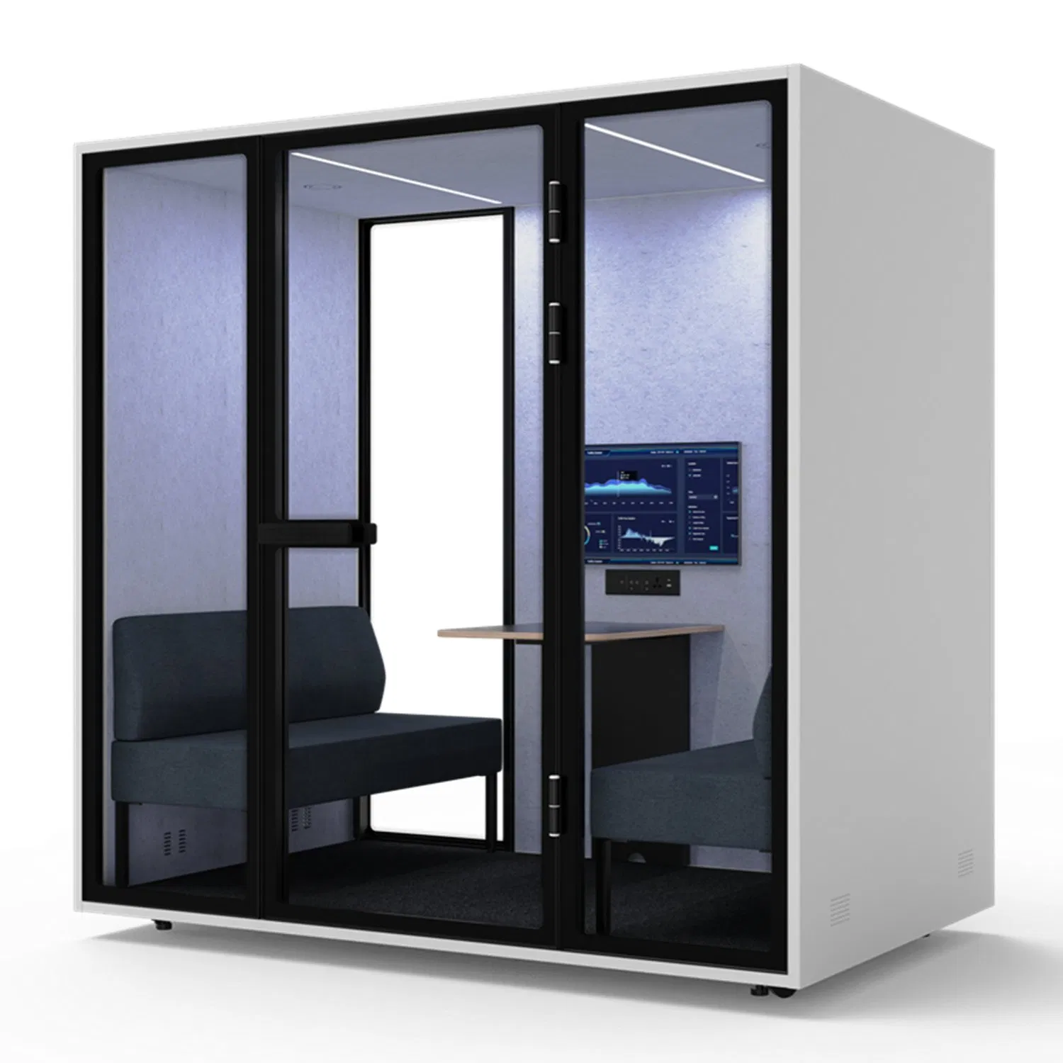 Factory Wholesale Acoustic Small Work Meeting Pods for 4 People