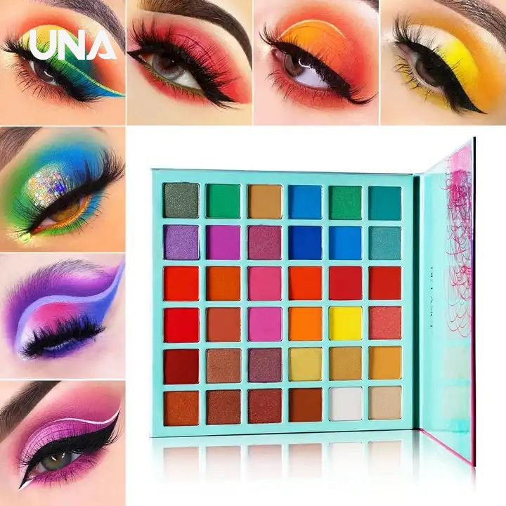 Wholesale Custom Logo High Quality Matte Shimmer Colorful Glitter Eye Shadow Palette 36 Rainbow Color Eyeshadow Palette