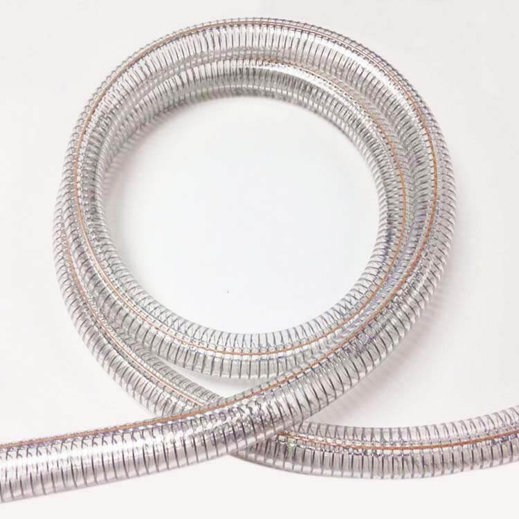 PVC Spring Hose Steel Wire Reinforced Hose 1/2 Inch 3/4 Inch 3 Inch 4 Inch
