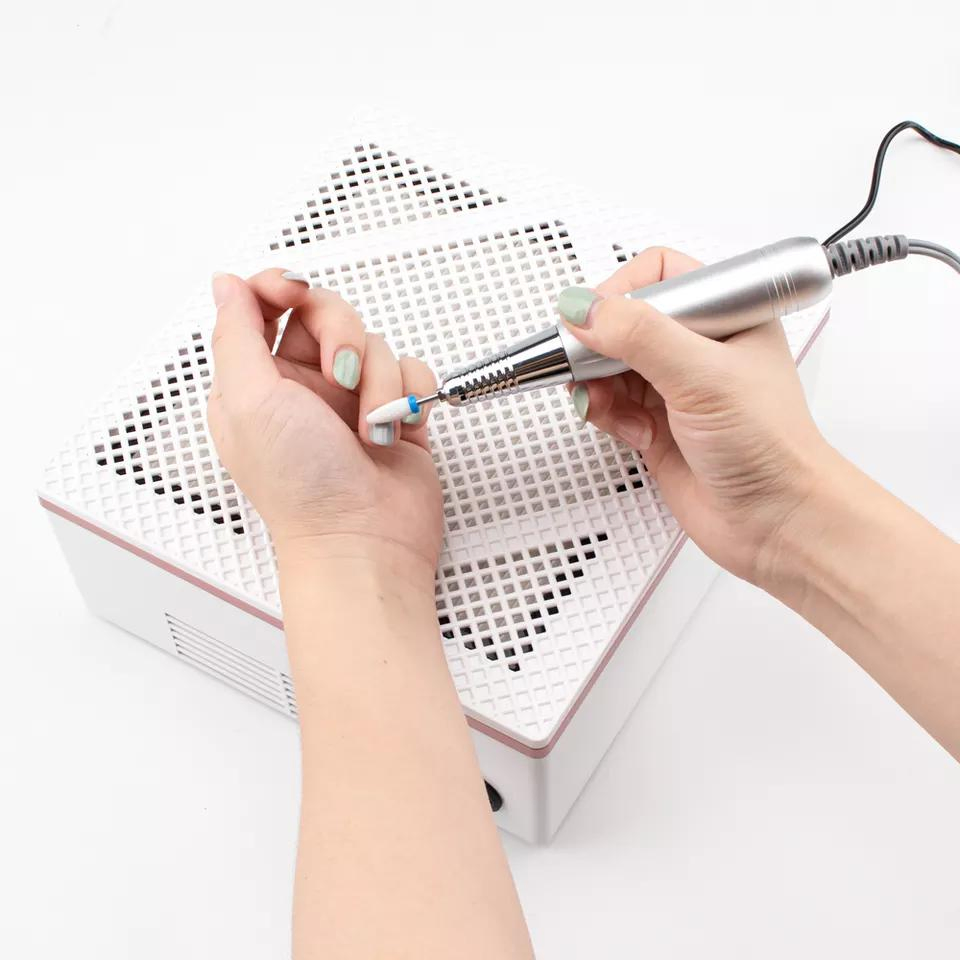 60W (MAX) Professional Nail Art Vacuum Cleaner High Power Electric Nail Dust Collector for Manicure Salon