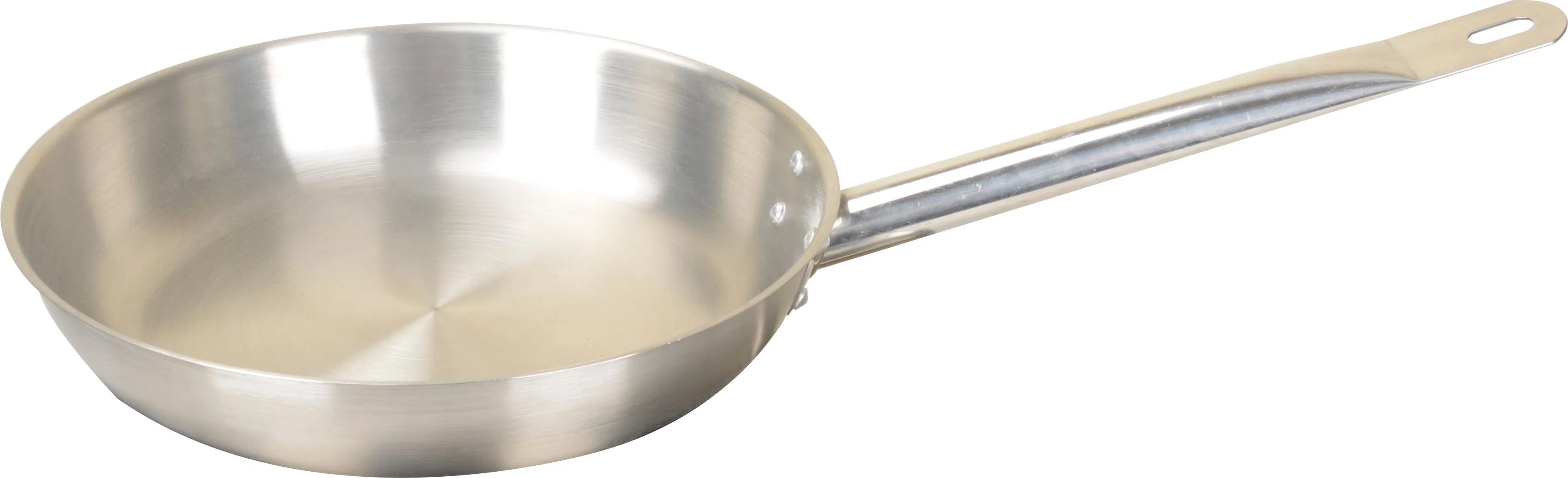 Stainless Steel Sanding Frying Pan with Steel Tube Handle