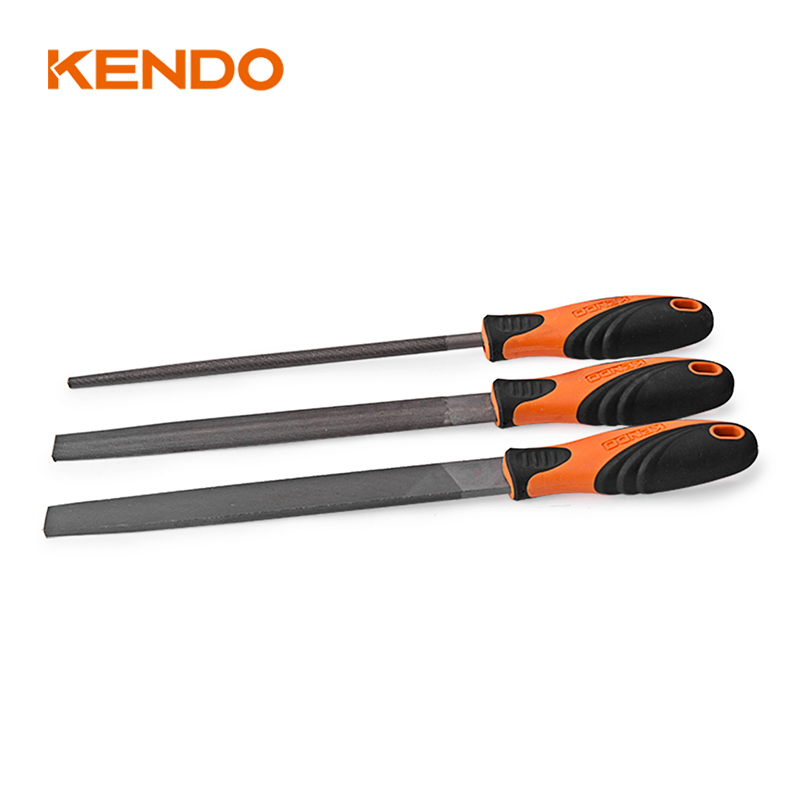 Kendo 3PC Round Half Round Steel File Flat Steel File Set