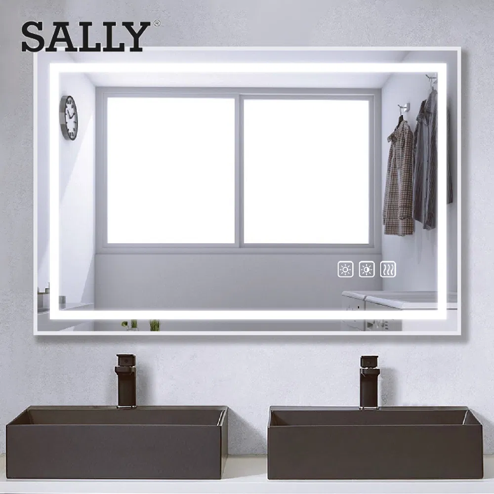 Stylish Wall-Mounted LED Makeup Mirror with Anti-Fog Feature