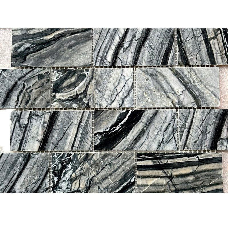 Black Forest Marble Interior Wall Tile Mosaic Tile Decorative Bathroom Background Wall Floor Tile