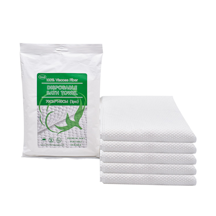 Popular Water Absorption 100% Viscose Fiber Fabric Towels Disposable Bath Towel