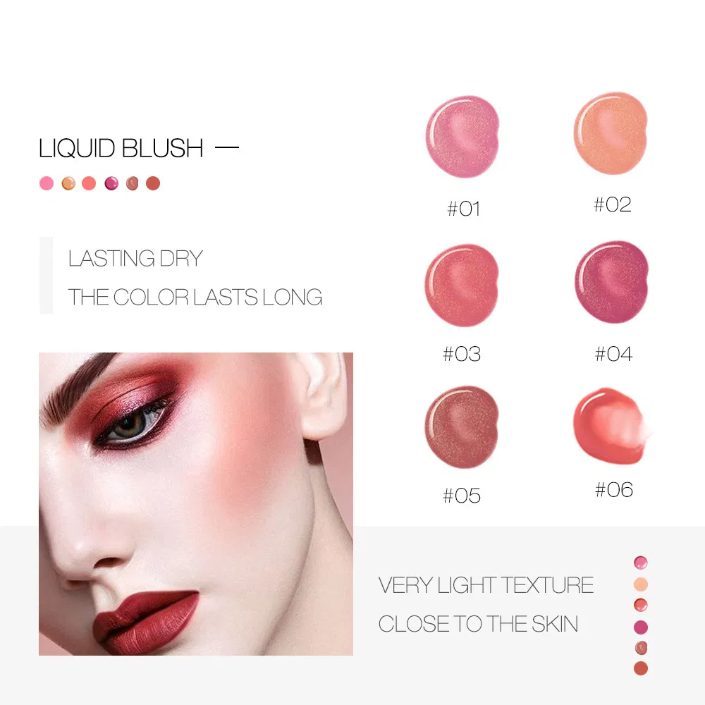 Customized Logo Hydrating Liquid Blush Moisturizing, Repairing, Brightening, Natural Nude Makeup Blush