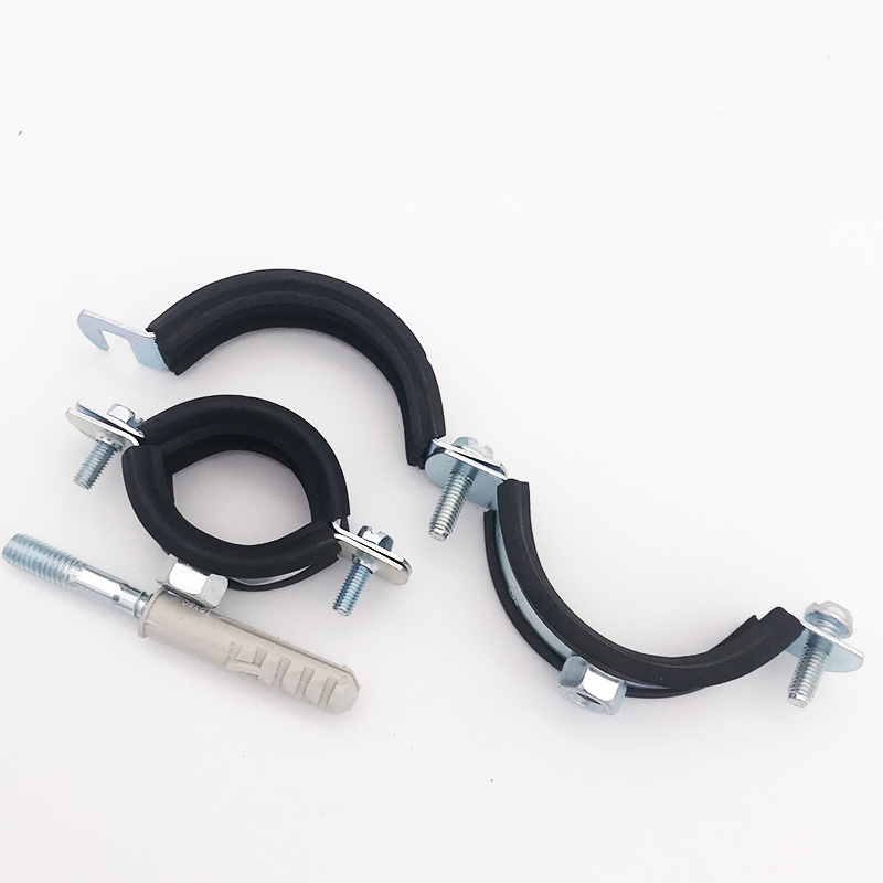 2025 New M8 Pipe Manufacturers 60mm Pipe Clamp Fittings Tube Clamp Pipe Holder Rubber Fixing Clamp