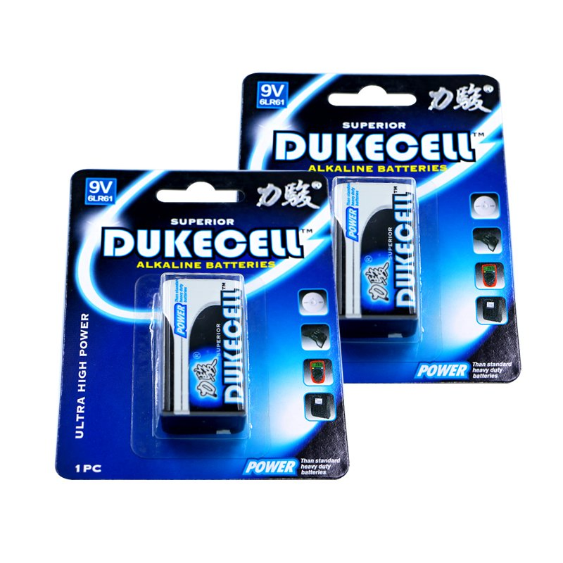 10YEARS LONG LIFE 9V 6lr61 Dry Cell Battery Alkaline Battery for Smoke Alarms