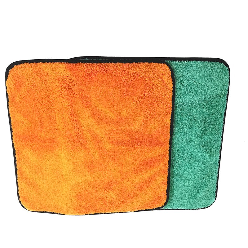 Two Side Fleece 400GSM Microfiber Kitchen Clean Towel with Edge and Hook