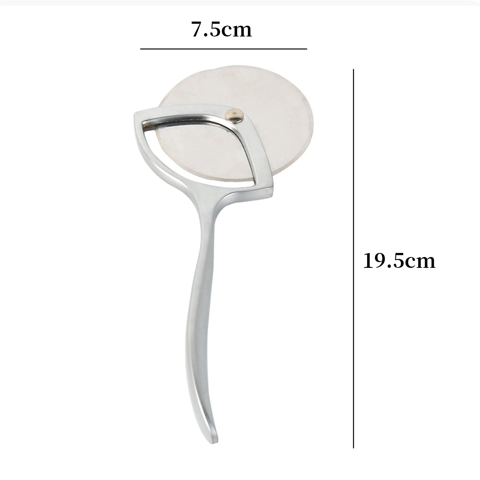 Custom Logo Pizza Cutter Stainless Steel Blade Zinc Alloy Handle Commercial Grade Cutter