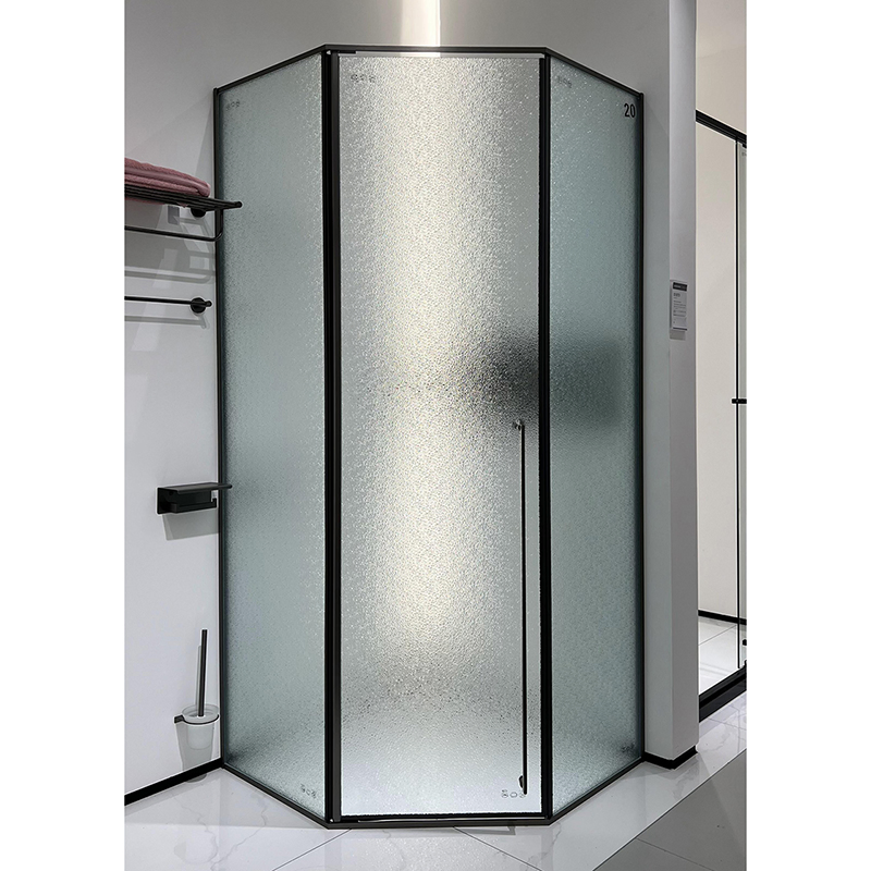 Hot Selling Elegant Designer Diamond-Shaped Corner Bathroom Glass Shower Screen Enclosure for Modern Villa Bathroom