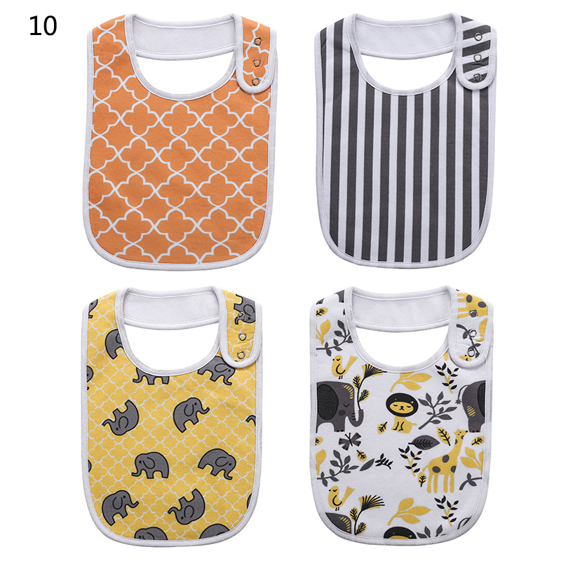 Soft and Absorbent Cotton and Fleece Newborn Baby Bandana Bibs Set for Boys Girls