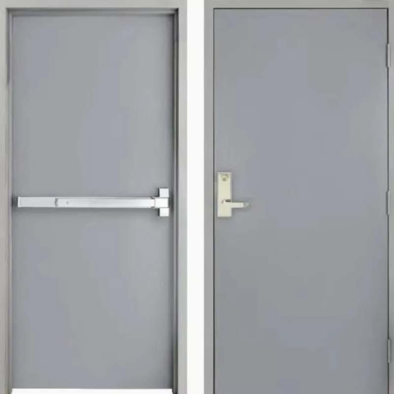 Premium Stainless Steel Fire Rated Safety Push Bar Release Steel Door for Public Buildings