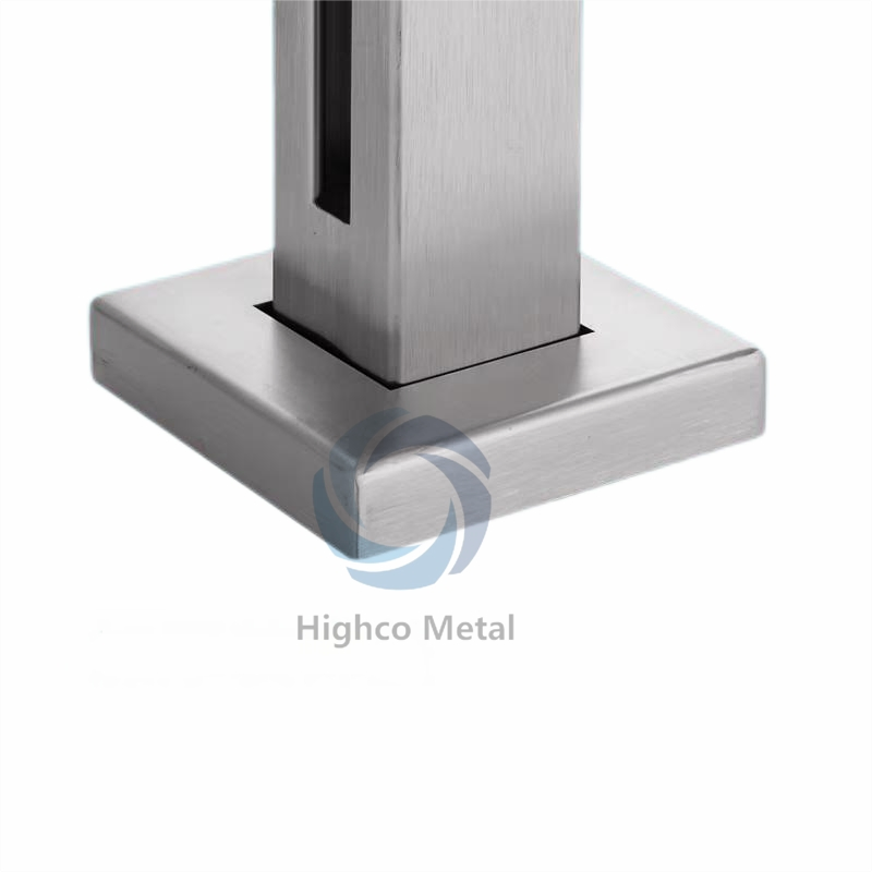 Outdoor Indoor Stairs Staircase Balcony Balustrade Glass Railing Stainless Steel Post