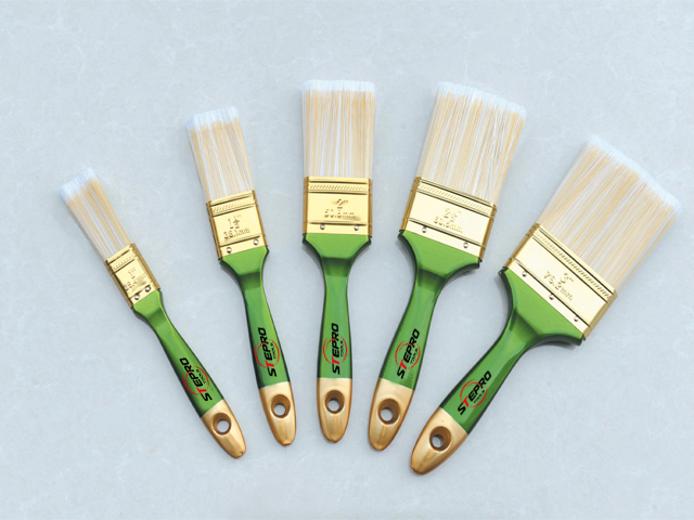 Painting Brush, Wooden Handle Brush, Pet Hollow Tapered Filament 1.5"