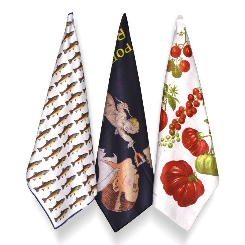 Free Sample Microfiber Kitchen Dish Towel Quick-Dry and Absorbent Waffle Weave Design Customizable Pattern Sustainable Tea Towel