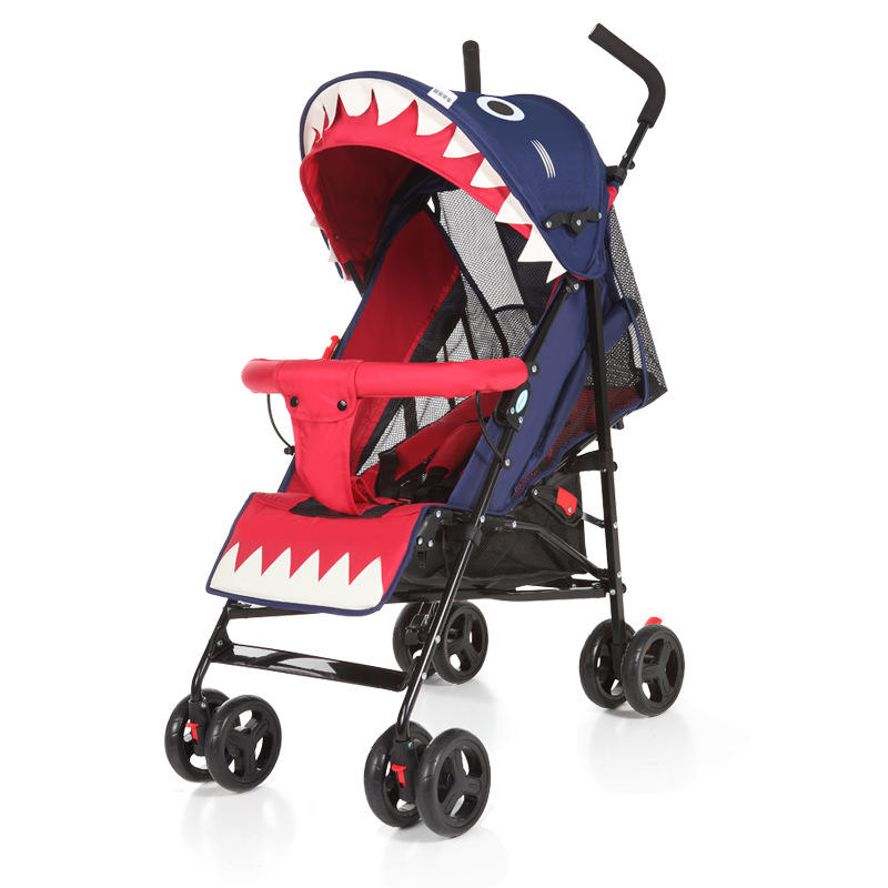 New Shark Model Toddler Pram Stroller with 36o Degree Universal and Suspension Wheels Multifunctional Baby Stroller Carriage