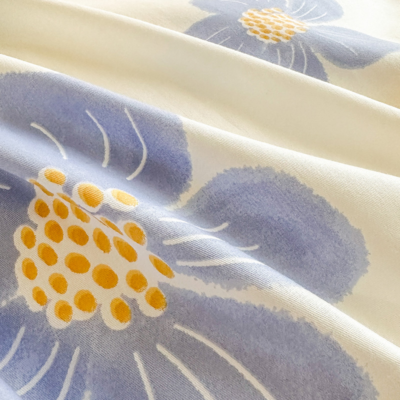 2023 New Comfortable French Washed Cotton Linen Four-Piece Set Bed Sheet Quilt Cover Pillow Cover Bedding Set