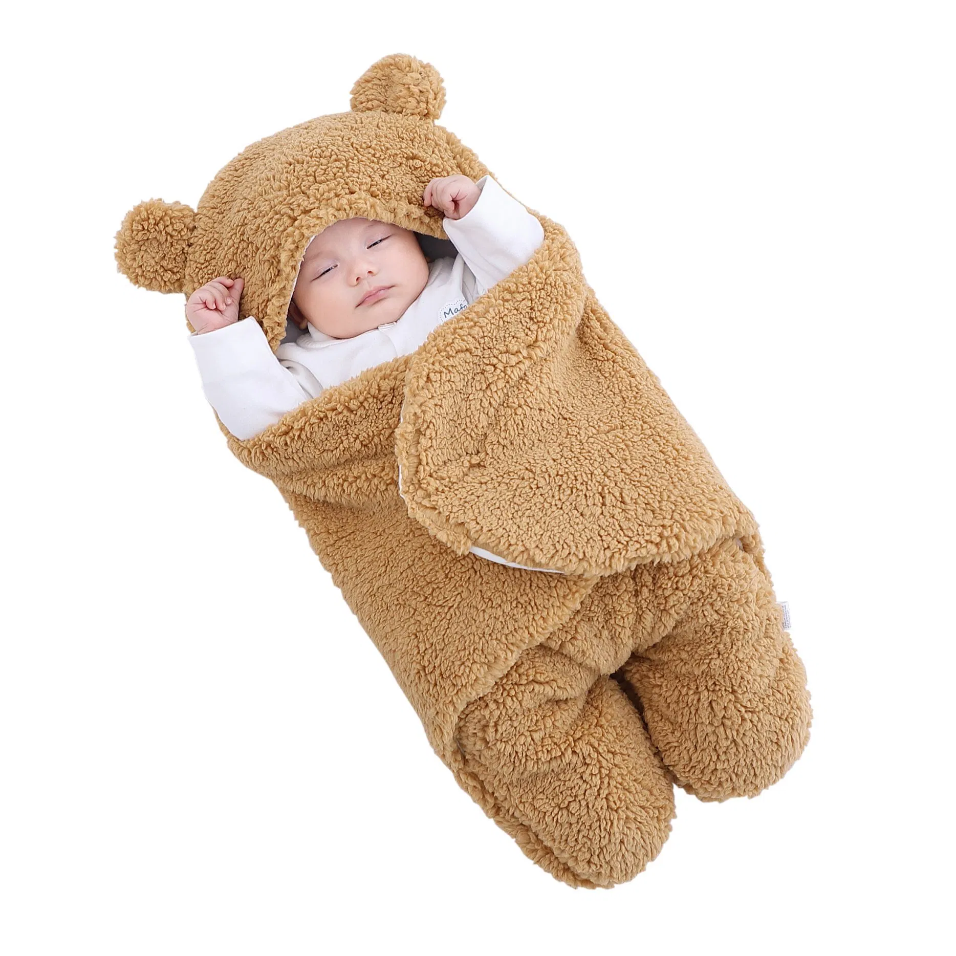 Organic Cotton Baby Blanket Newborns Swaddle Wrap Adorable Baby Bear Sleeping Bag for Cozy and Safe Sleep Baby Clothes