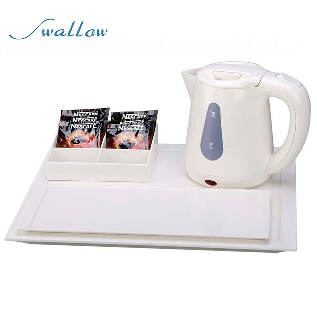 360 Degree Rotation Hotel Plastic Electric Kettle Tray, Hotel Kettle Tray Set