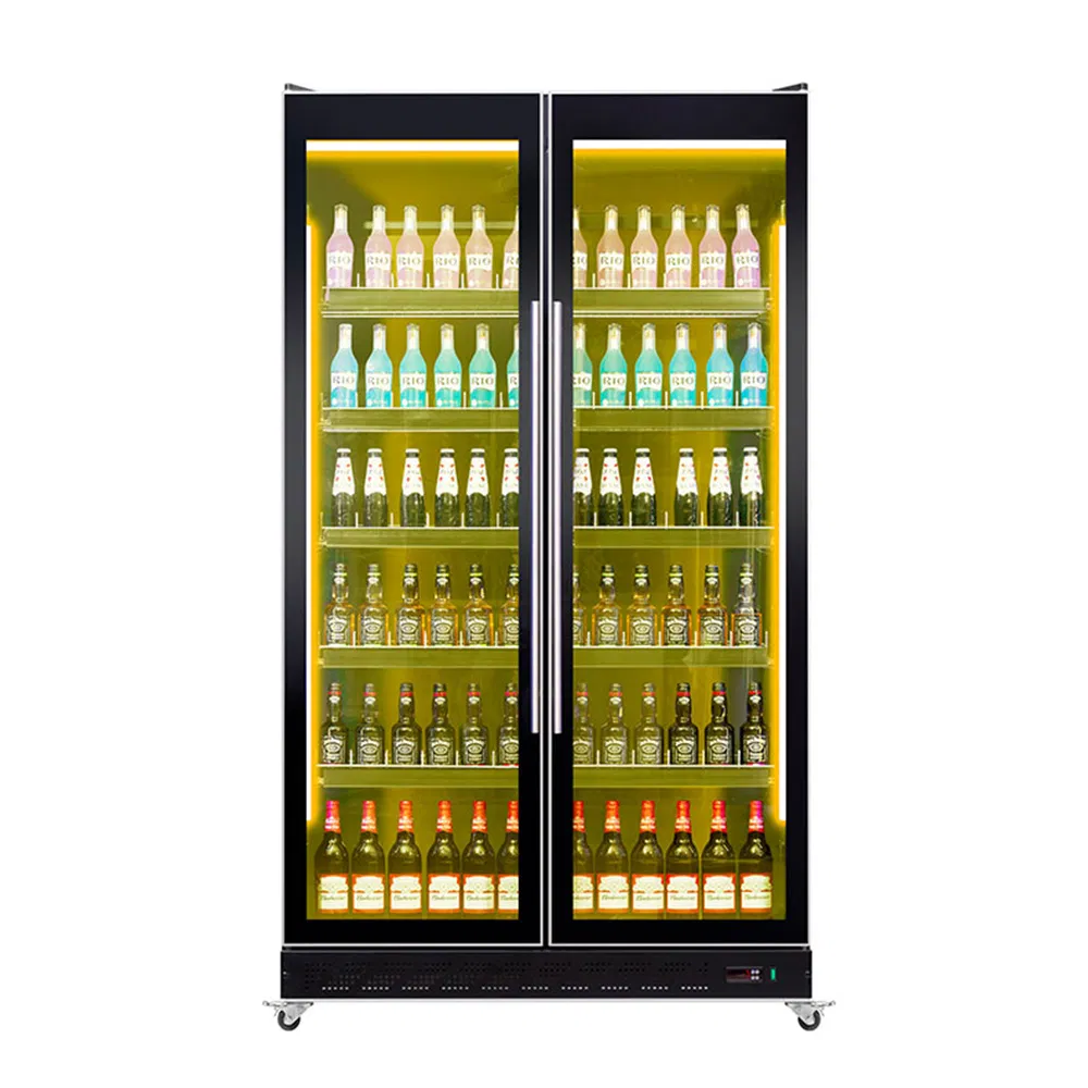 Vertical Single/Double/Three/Four Glass Door Freezer Beverage Cooler Beer Cabinet Wine Display Refrigerator