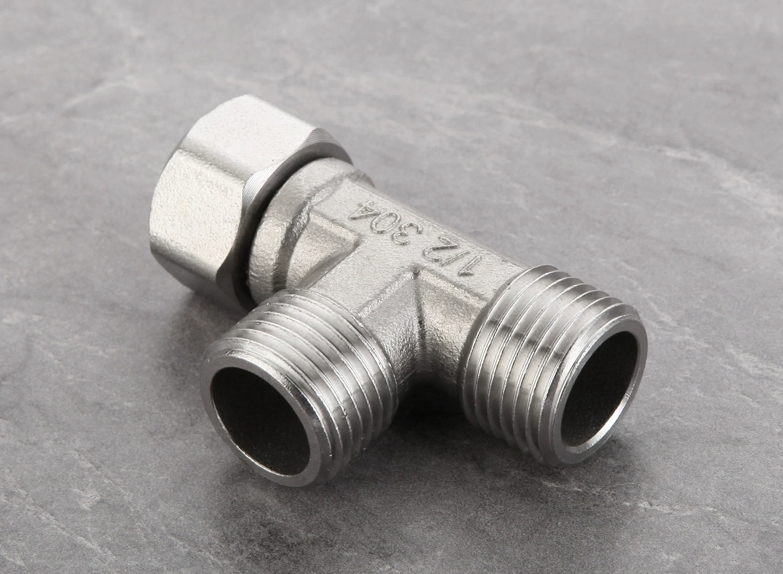 Cross Tee Swivel Hydraulic Tube Crimp Fittings Tee Stainless Steel Fittings/Nipple