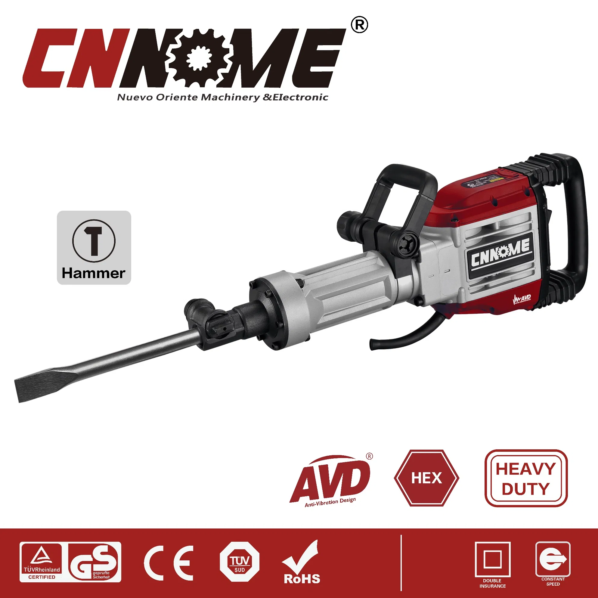 Industrial Level Heavy Duty 1500W 17 Kg Hex 30mm Demolition Hammer Sh1700-55