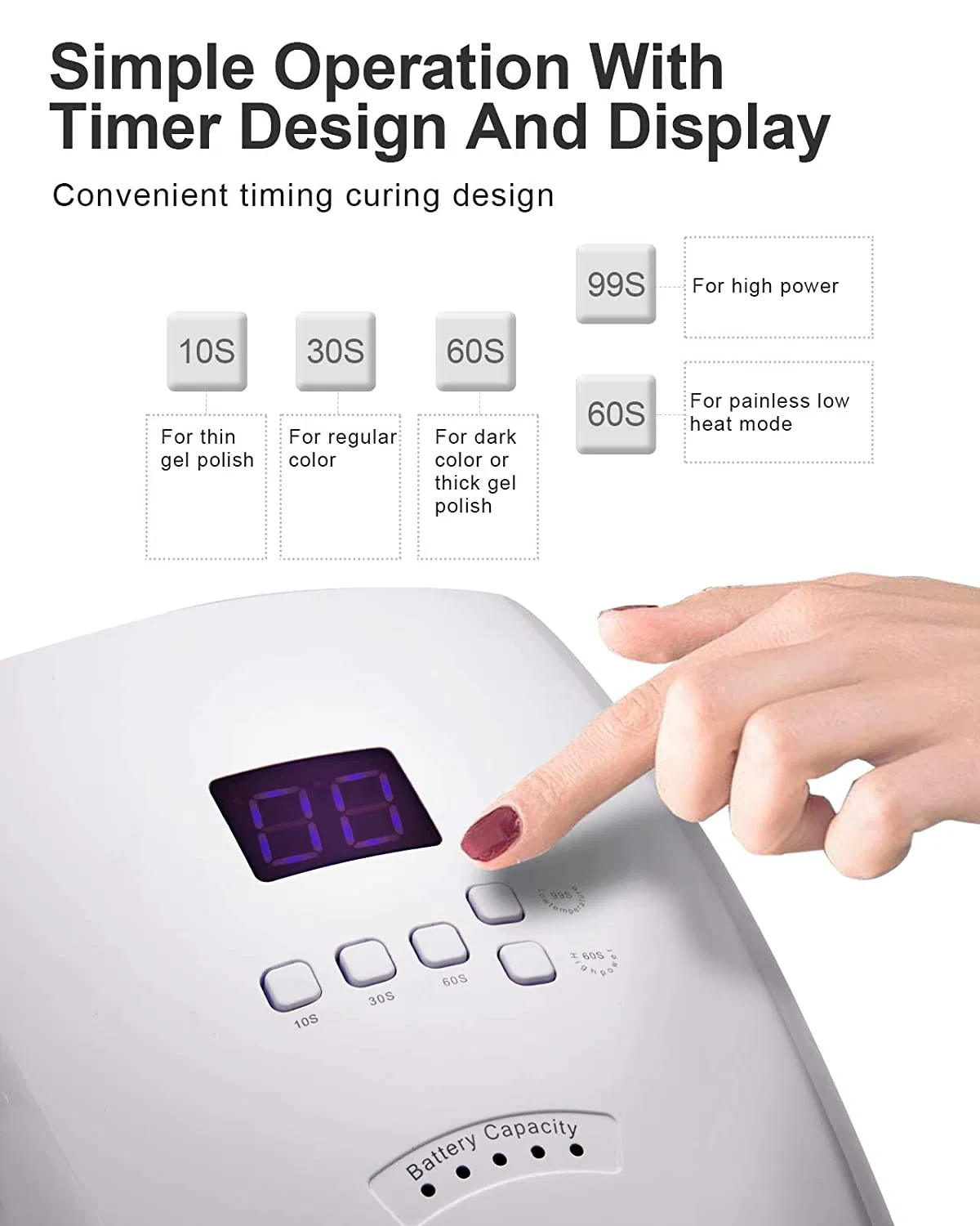 Cheap Price Low MOQ Rechargeable Cordless 48W UV LED Nail Lamp Nail Dryer