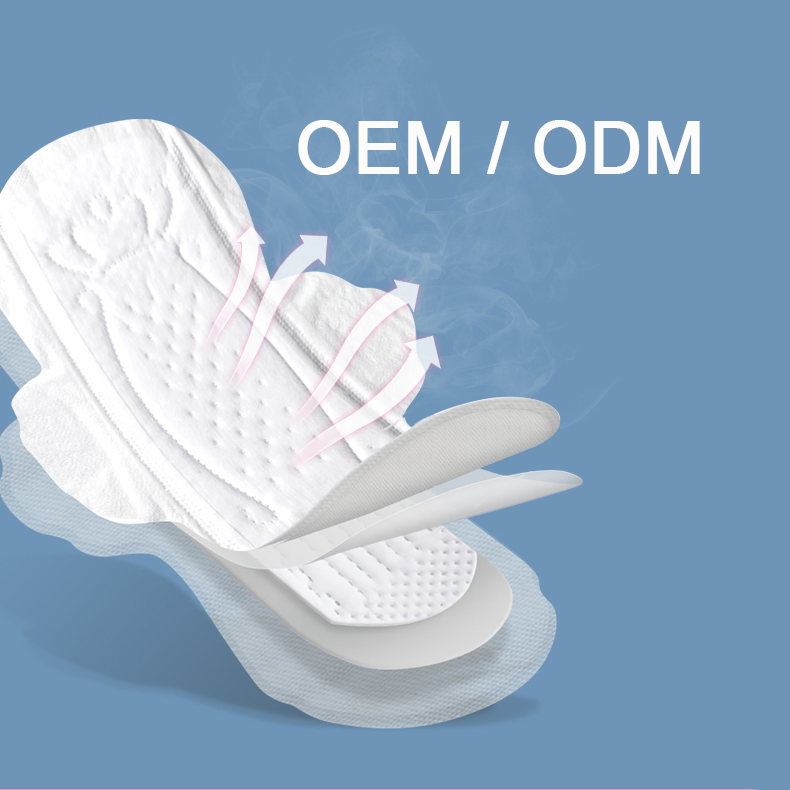 Japan Korea Quality Breathable Organic Cotton Sanitary Napkin for Heavy Flow