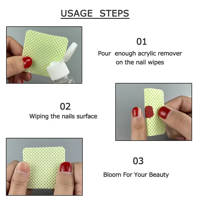 High Absorbency Melt-Blown PP Non-Woven Dry Wipes for Nail Polish Remover, Acetone & Solvent Use