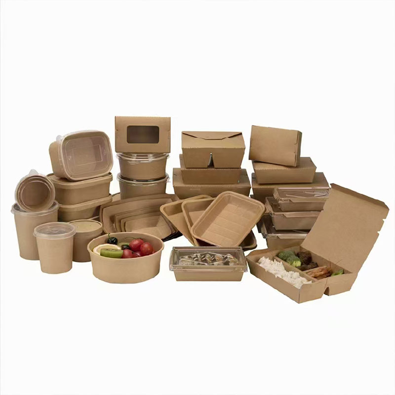 Packaging Thai Food Bread Kraft French Fries Noodle German Turkish Grill Meat Takeaway Food Delivery Paper Boxes