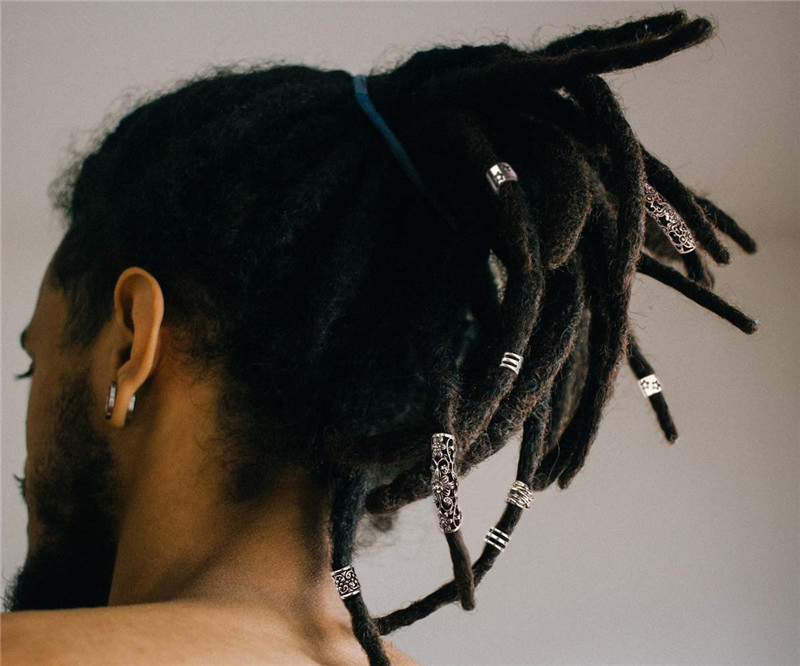 Металлические бусины для дредов и кос, 12 шт.