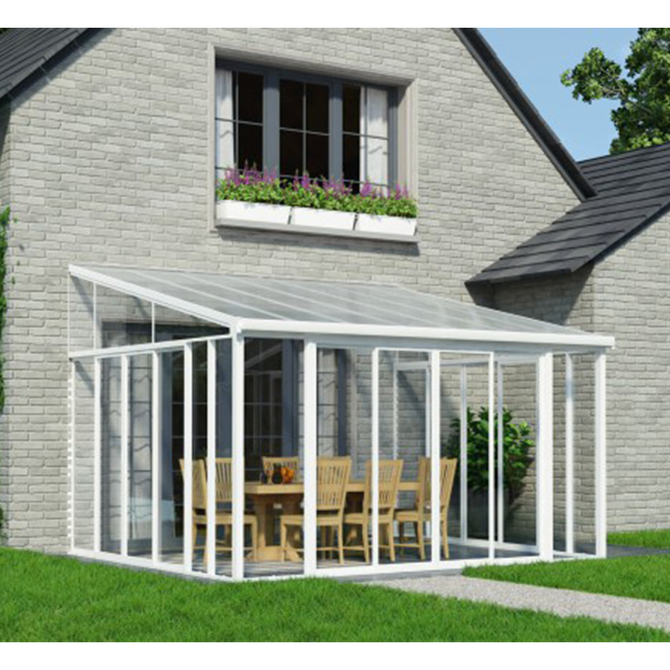 High Quality Aluminium Glass House Sunroom Glass Roof Cost Aluminum Glass Patio Roof