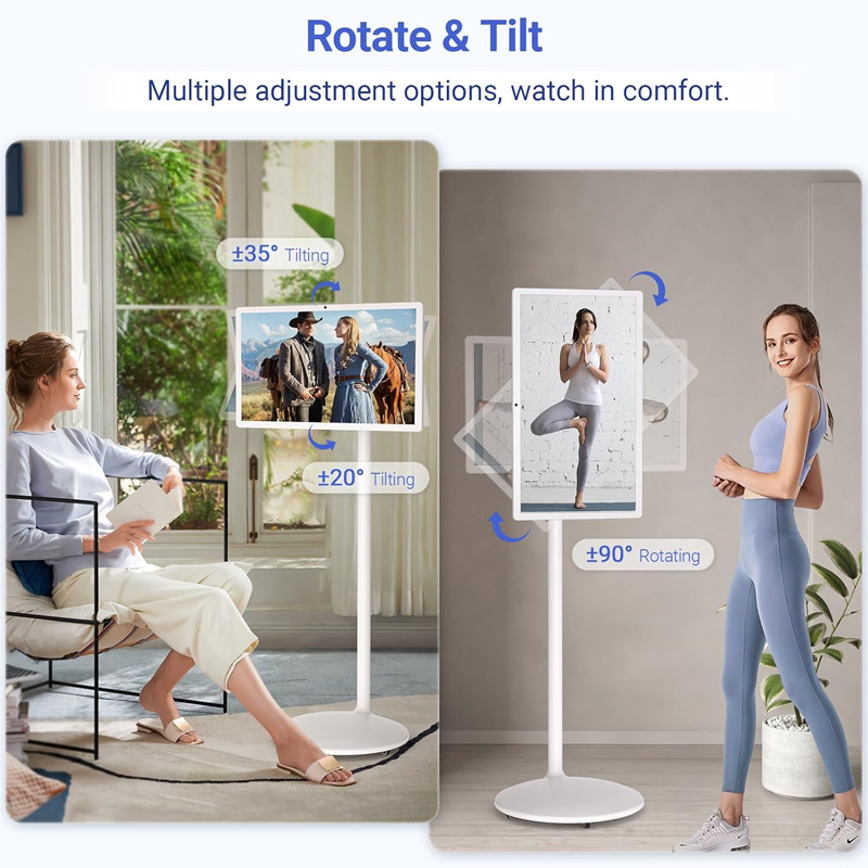 Wholesale 32 Inch Android Wireless Portable Smart TV Adjustable Stand Touch Screen for Home Business