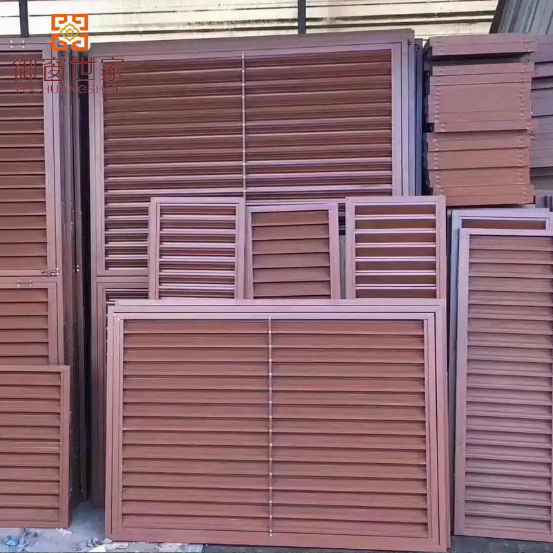 Customized Exterior Shutters Aluminum Windows Horizontal Louver Door