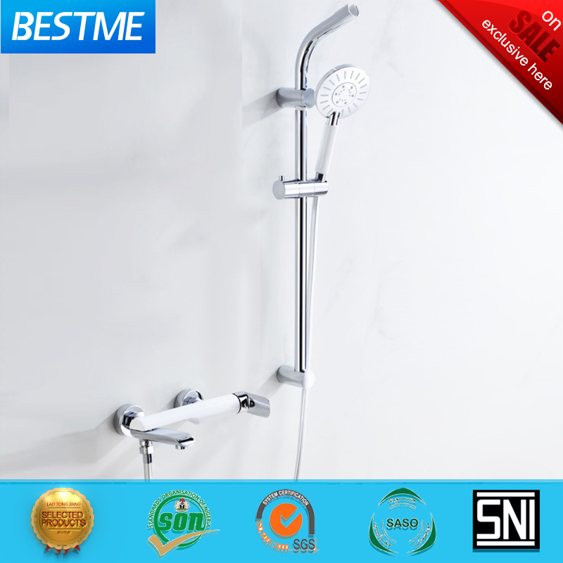 Смеситель для душа BESTME белый с хромом (BM-50023W)