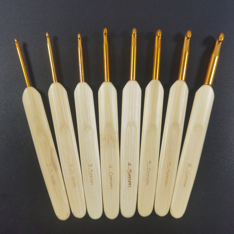 Good Quality Bamboo Crochet Hook Set Bamboo Knitting Needle