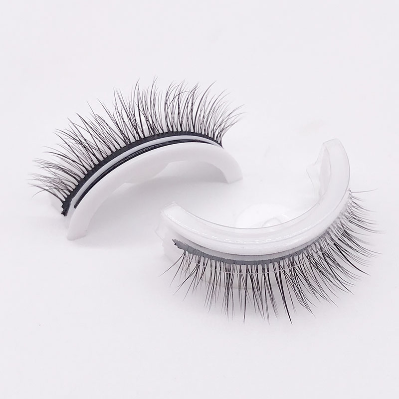 Wholesale Natural Self-Adhesive Reusable Non Adhesive False Eyelashes