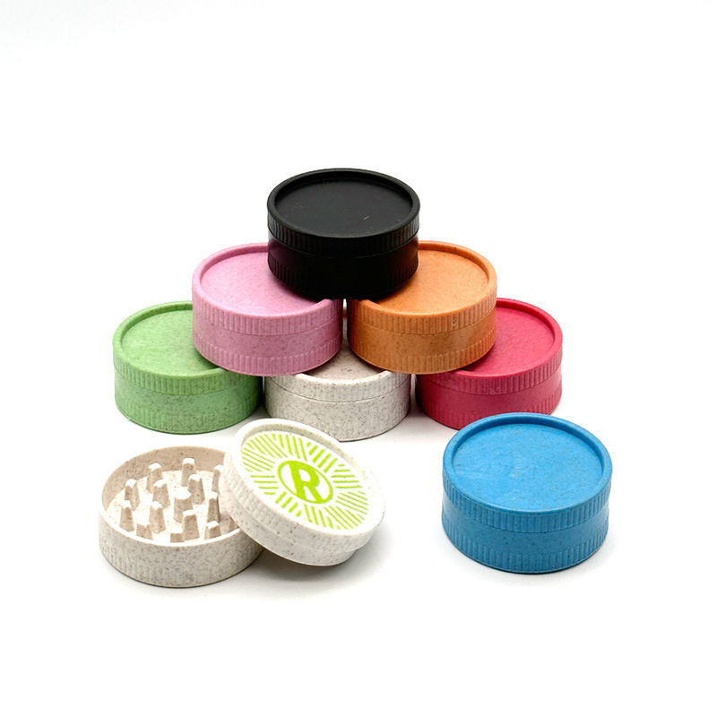 Biodegradable Tobacco Grinder 50mm Custom Logo Plastic Tobacco Smoking Herb Grinder