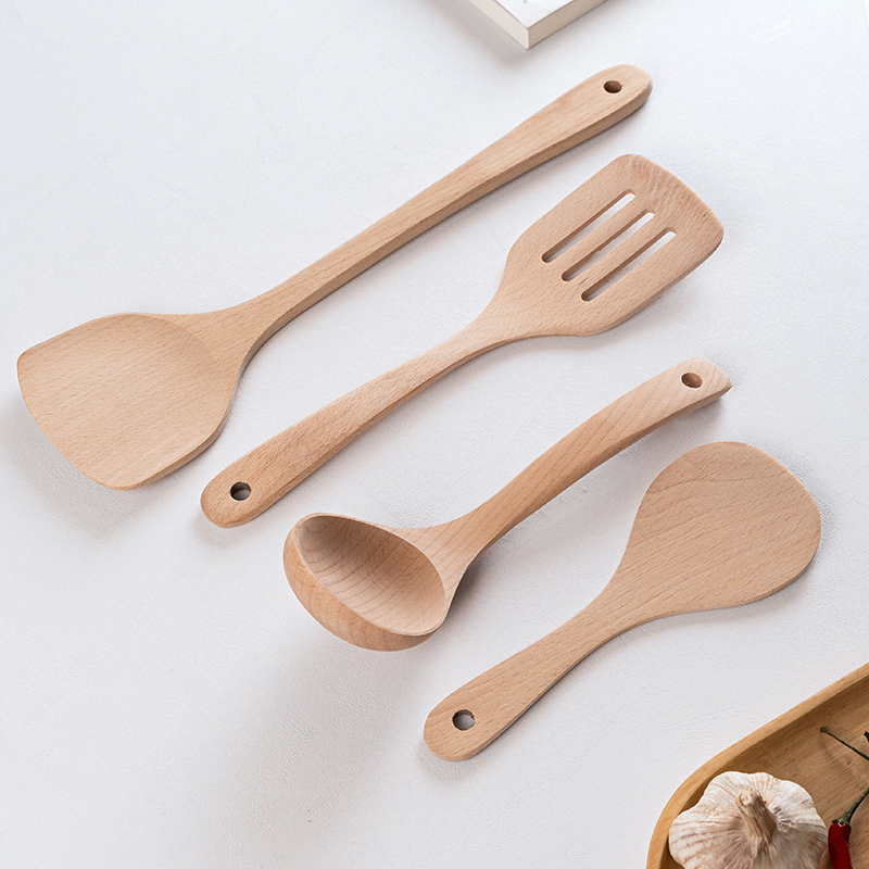 Wholesale Household Wooden Non-Stick Pan Special Ladle