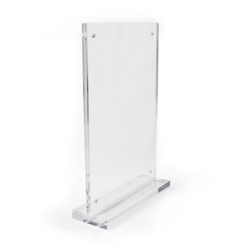 Custom Clear A4 A5 Magnetic Acrylic Menu Sign Holder Stand