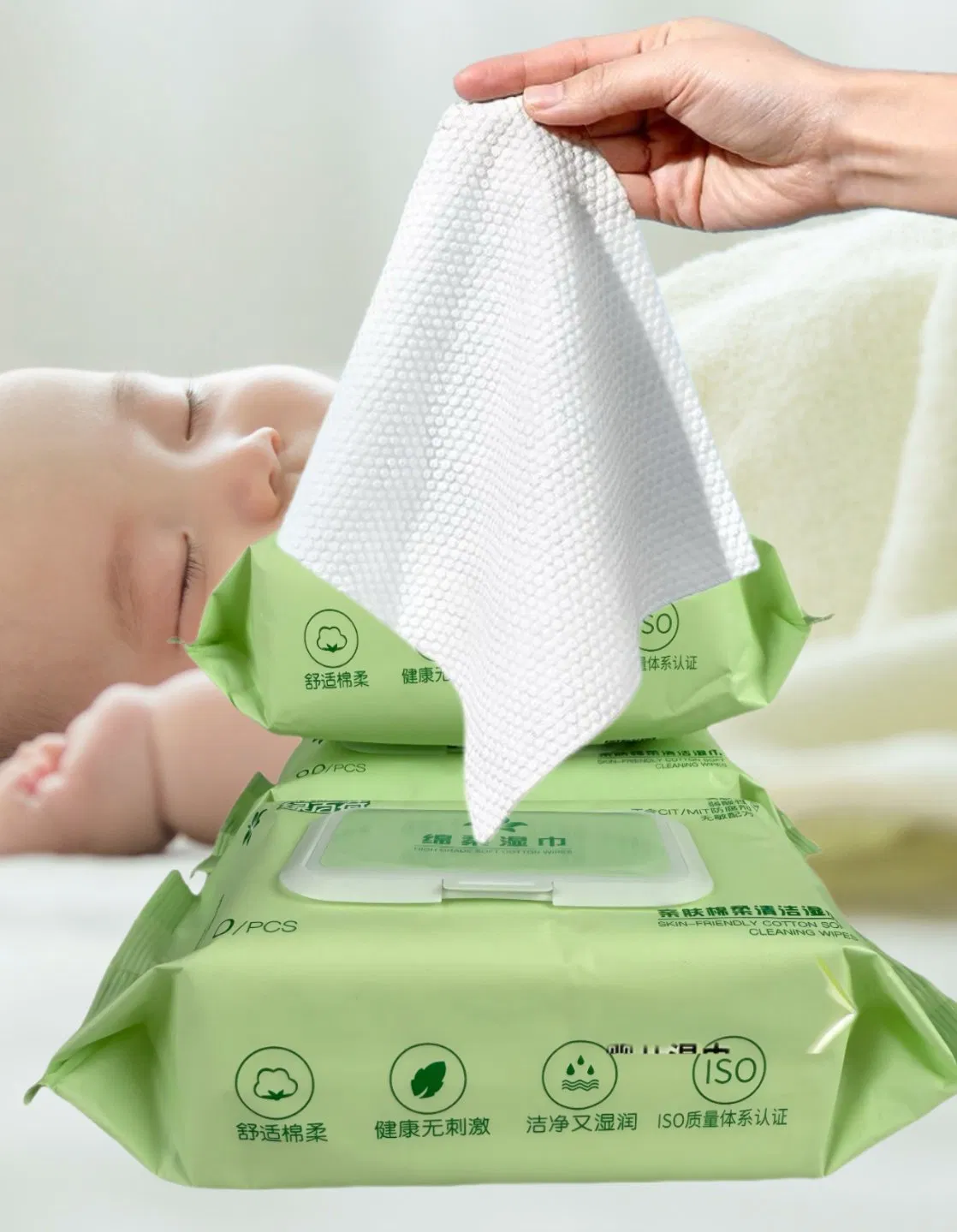 OEM Ultra Size Anti-Bacterial Oil Removal Wet Wipes Household Kitchen Cleaning Surface Wet Wipes for Factory Supplier