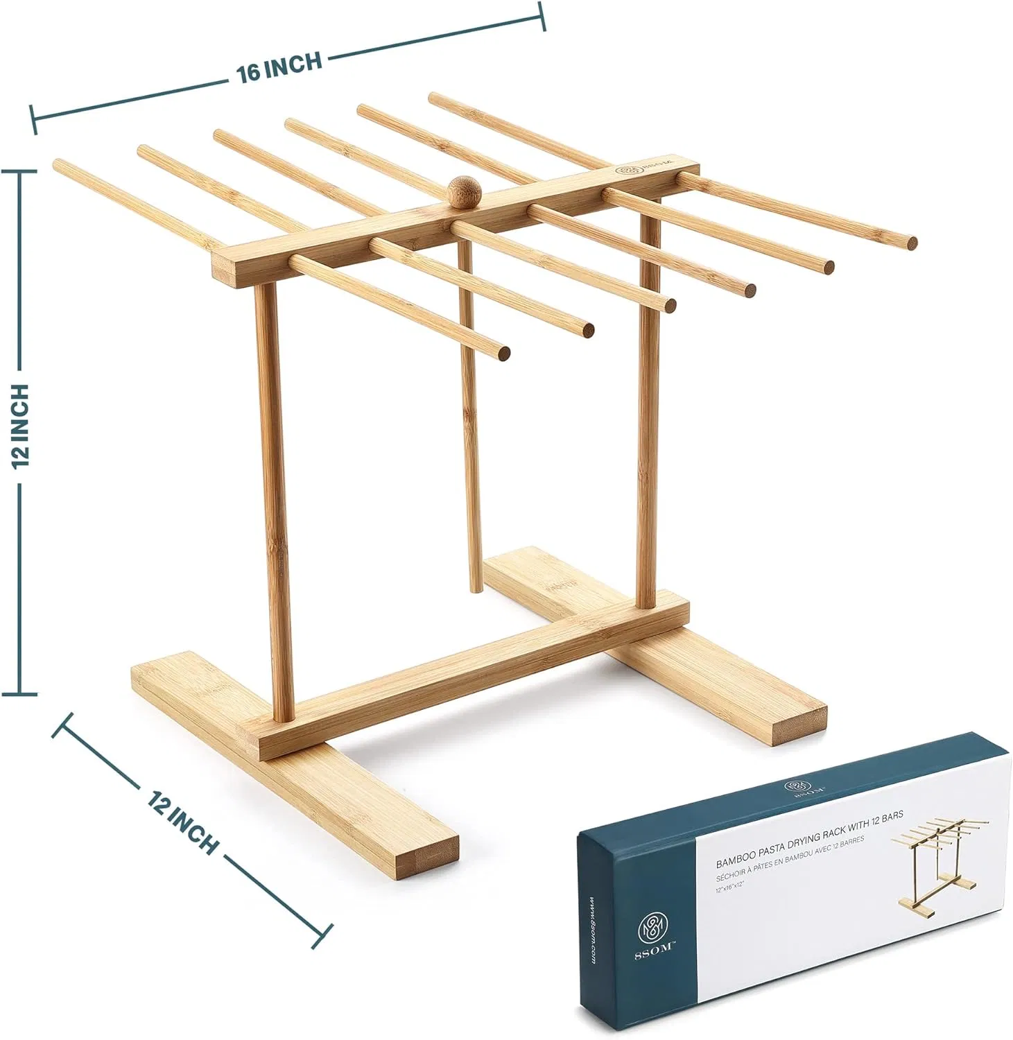 Bamboo Household Kitchen Large Noodle Double-Sided Hanging Bamboo Noodle Drying Rack