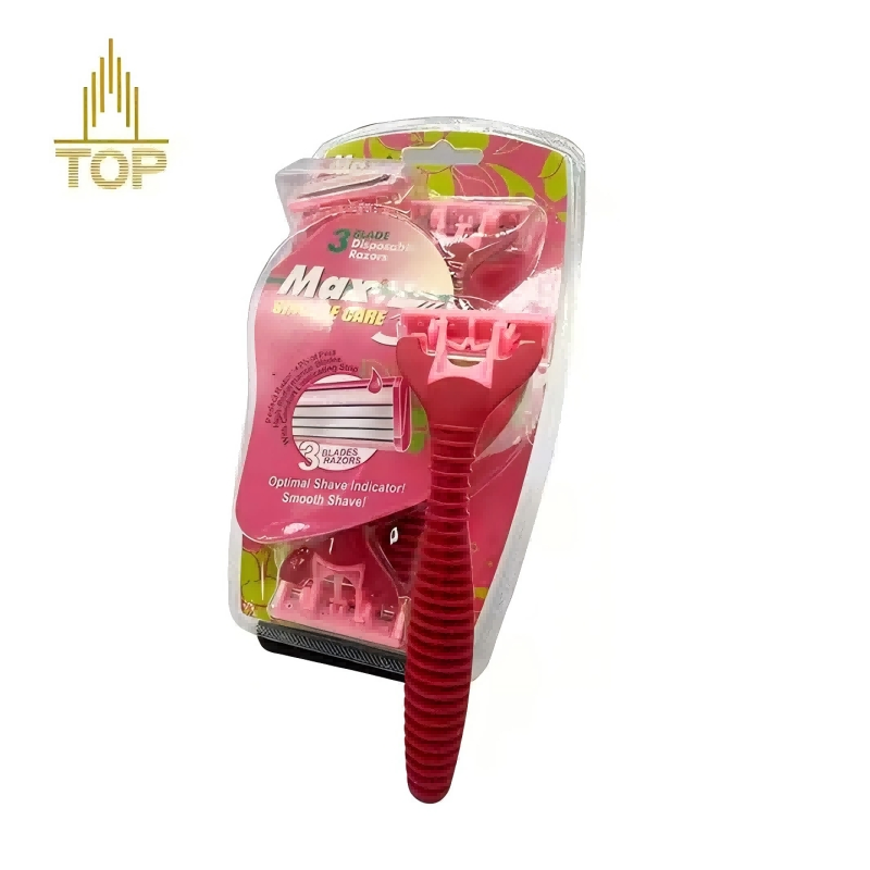 Razor Manufacturers Disposable Shavers Triple Blades Razor with Stainless Blade for Female.