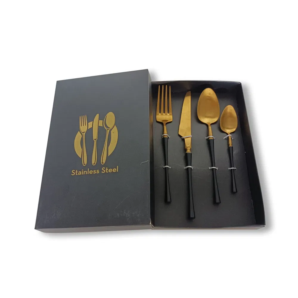 High Quality Stainless Steel Black Cutlery Spoon Fork Knife