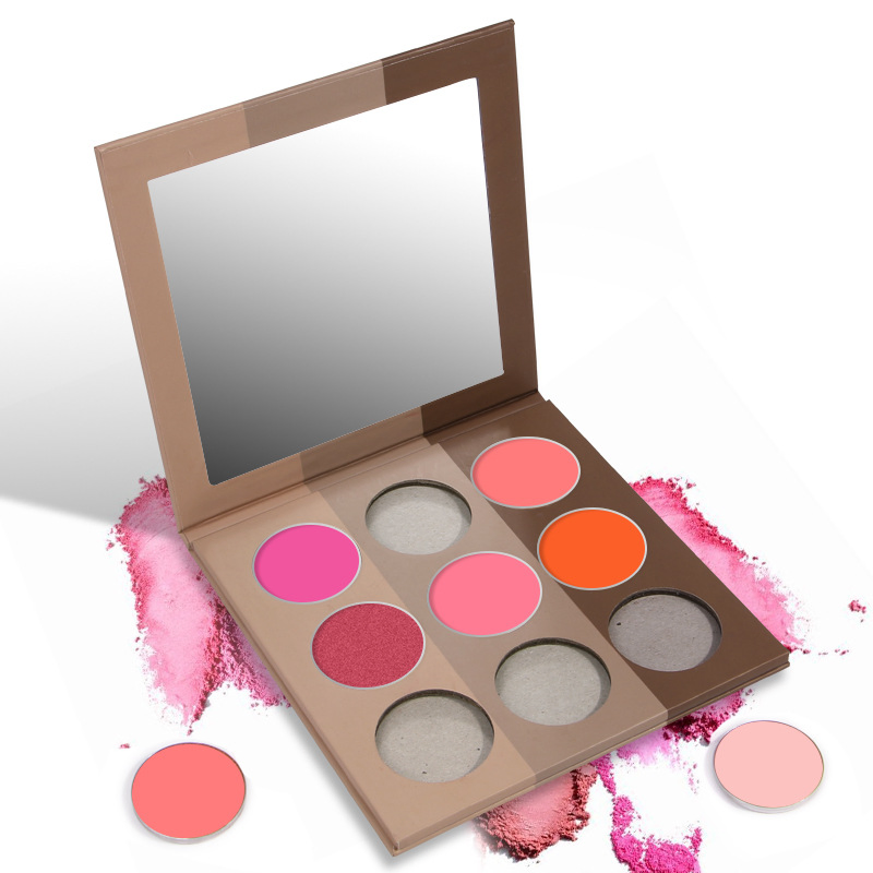 Customizable Blush Shades Makeup Professional DIY Blush Powder/Cream Palette