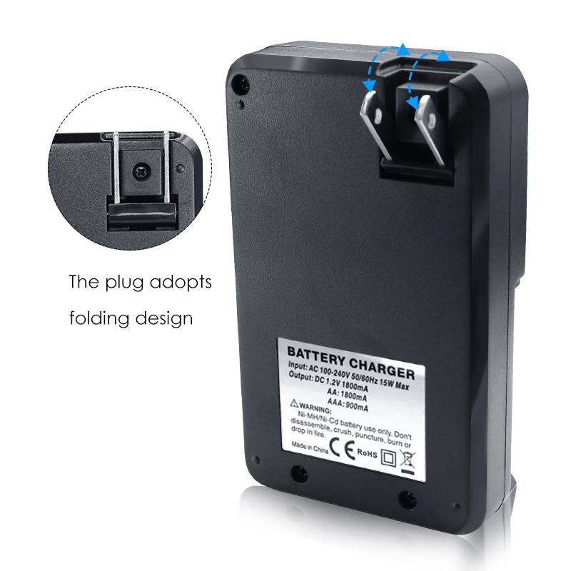 Умная зарядка для АА и ААА аккумуляторов, 4 отсека