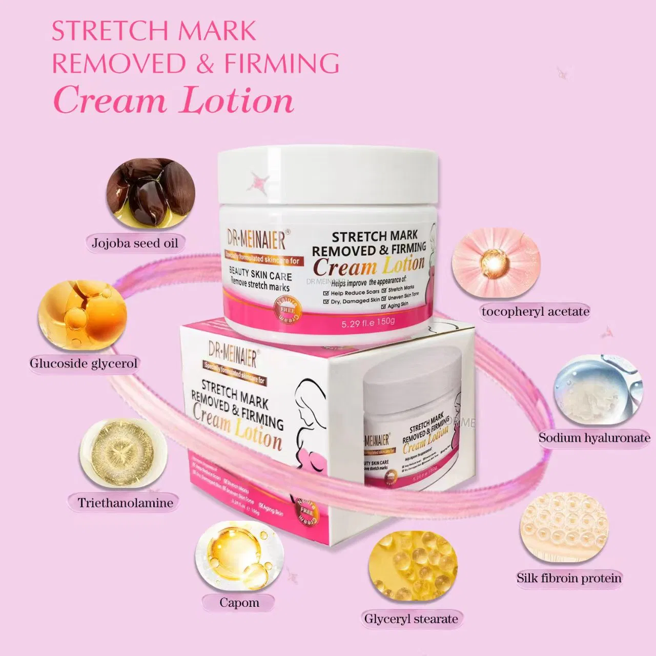 Anti Wrinkle Anti Scars Shea Butter Vc Natural Skin Repair Remove Stretch Mark Cream Pregnancy
