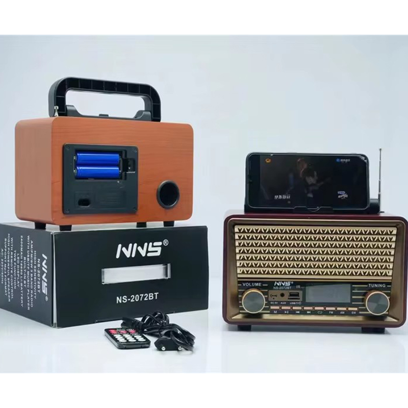 Ретро радио NS-2072BT с Bluetooth, деревянный корпус