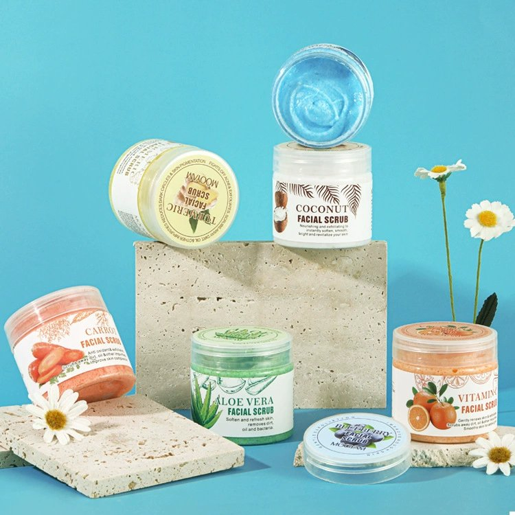 Organic Skin Brightening Exfoliating Face Body Scrub Deep Cleansing Lightening Turmeric Face Scrub